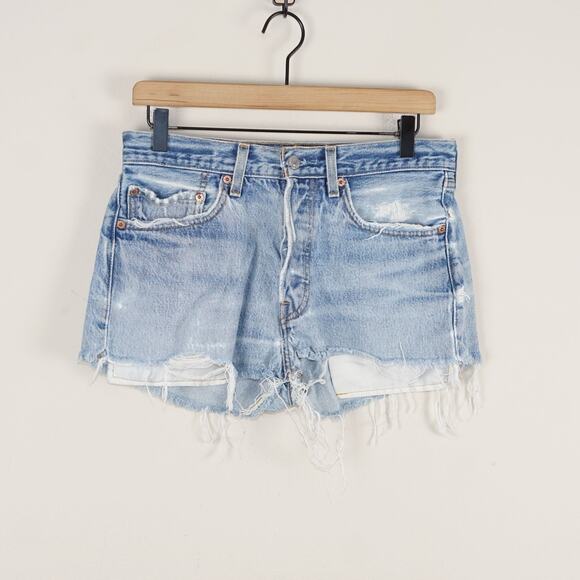 Reformation Pants - Reformation Levis Reworked 501 Distressed Cut Off Shorts Womens Sz S